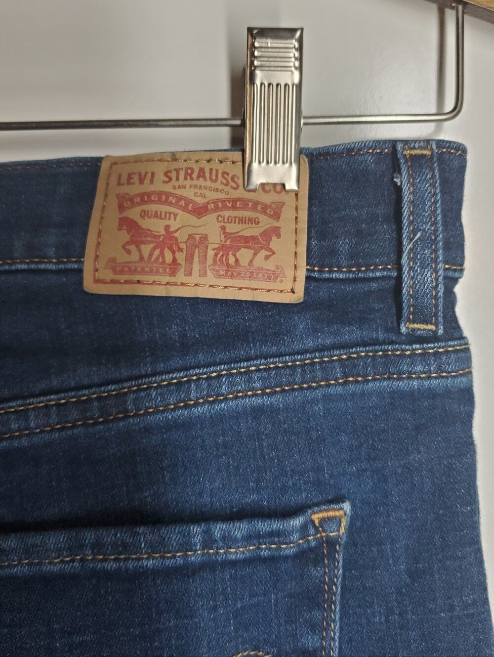 Levi's Dark Blue Straight-Leg Women's Jeans - Picture 5 of 7